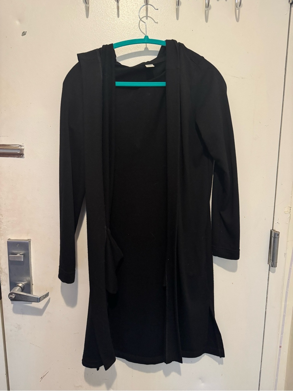Old Navy Black Long Open Cardigan with Hood